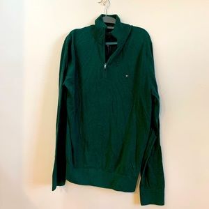 NWT Hunter Green Crewneck with 1/4 zip